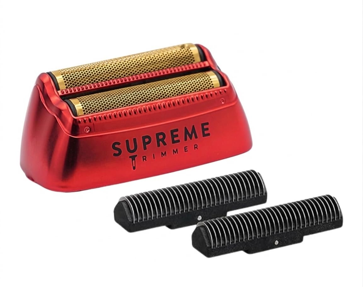 Supreme Trimmer Replacement Foil & Cutter SB63 | Hypoallergenic Foil for Crunch STF602 | Red