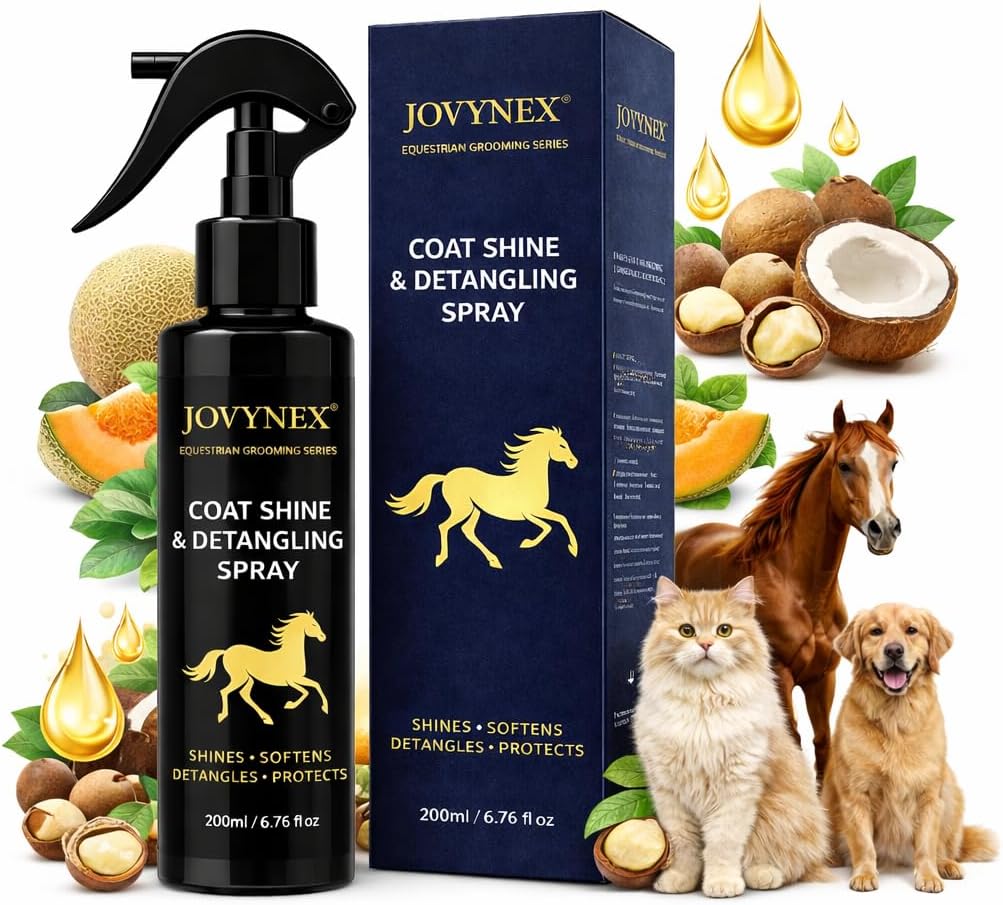 Dog Detangler Spray - Leave-In Conditioner for Long Coats | 6.76 Oz, Loosens Tangles & Adds Shine