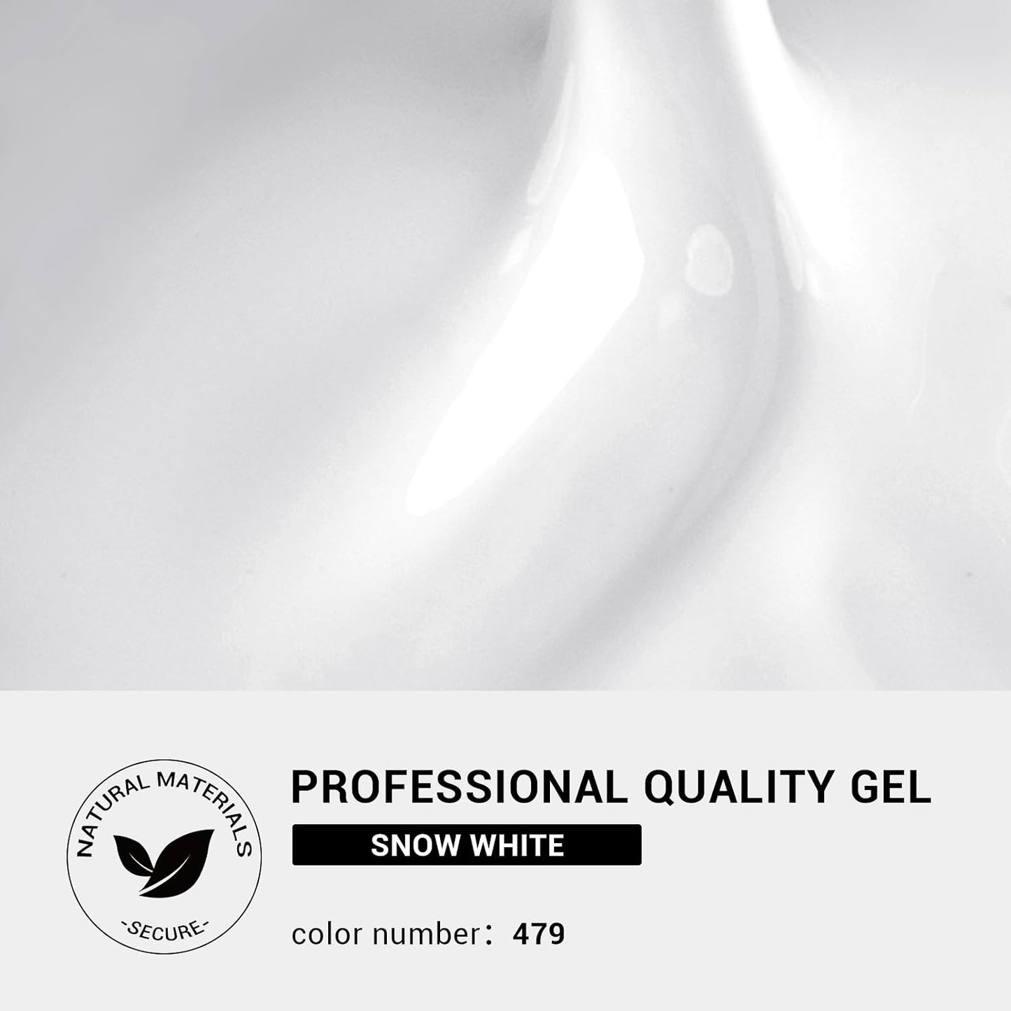Thick Snow White Gel Nail Polish - 15ML Soak Off UV LED for DIY Nail Art & Manicure | Perfect Christmas Gift