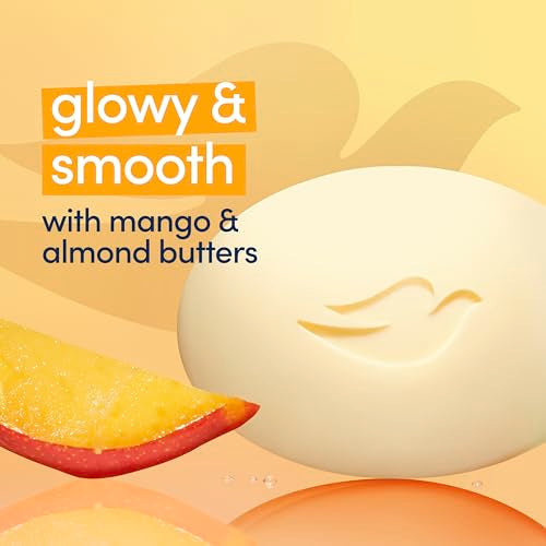 Dove Glowing Beauty Bar Soap - Mango & Almond Butters, 8 Count