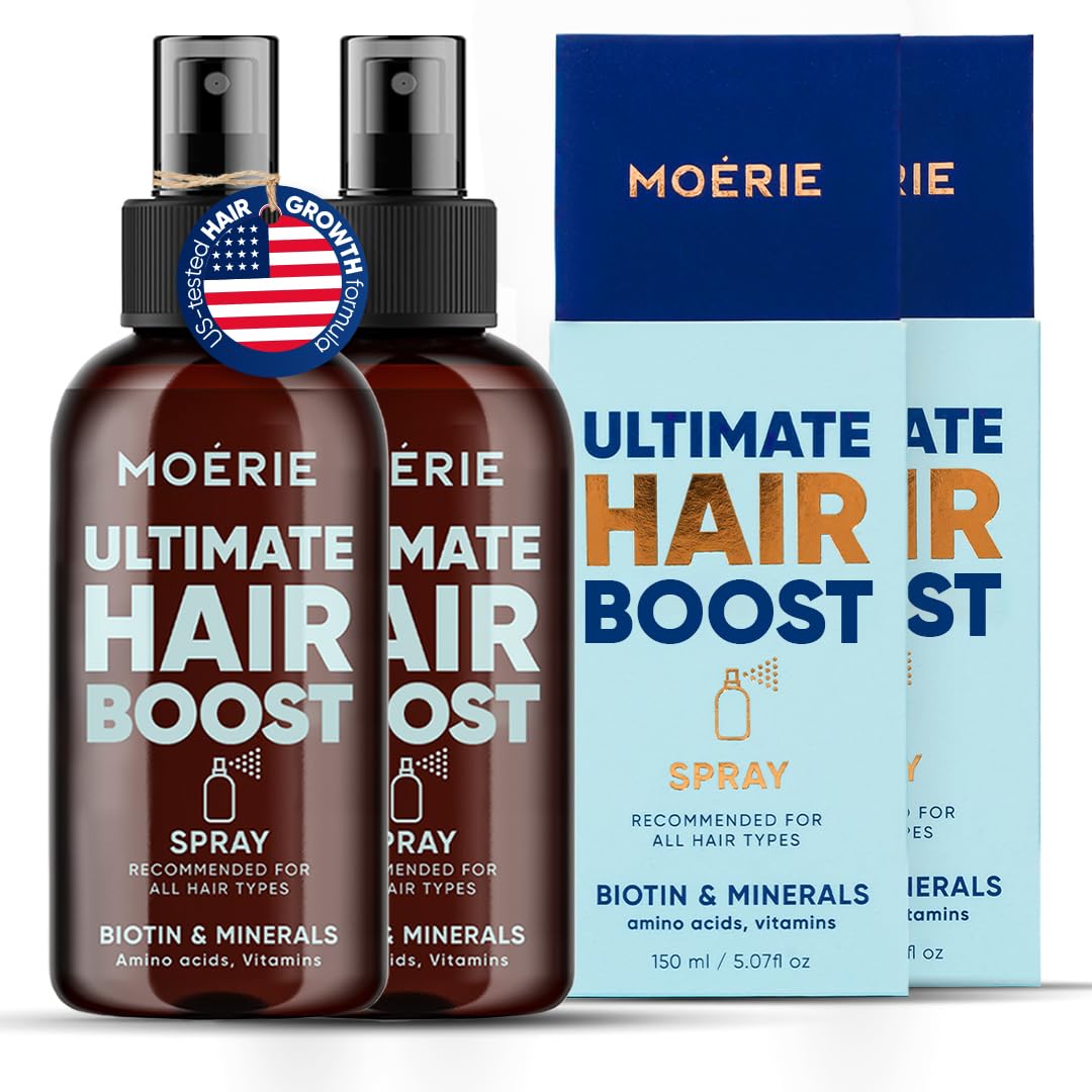 Moerie Hair Growth Serum Spray - Biotin & Rosemary Formula for Thinning Hair | Scalp Care & Regrowth Solution