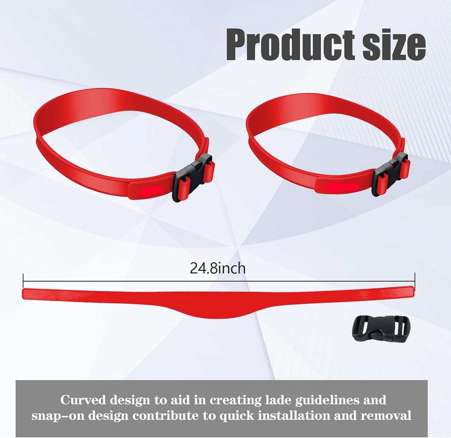 AOMGD Neckline Shaving Template - Adjustable Hair Trimming Guide for DIY Haircuts | Portable Red Tool