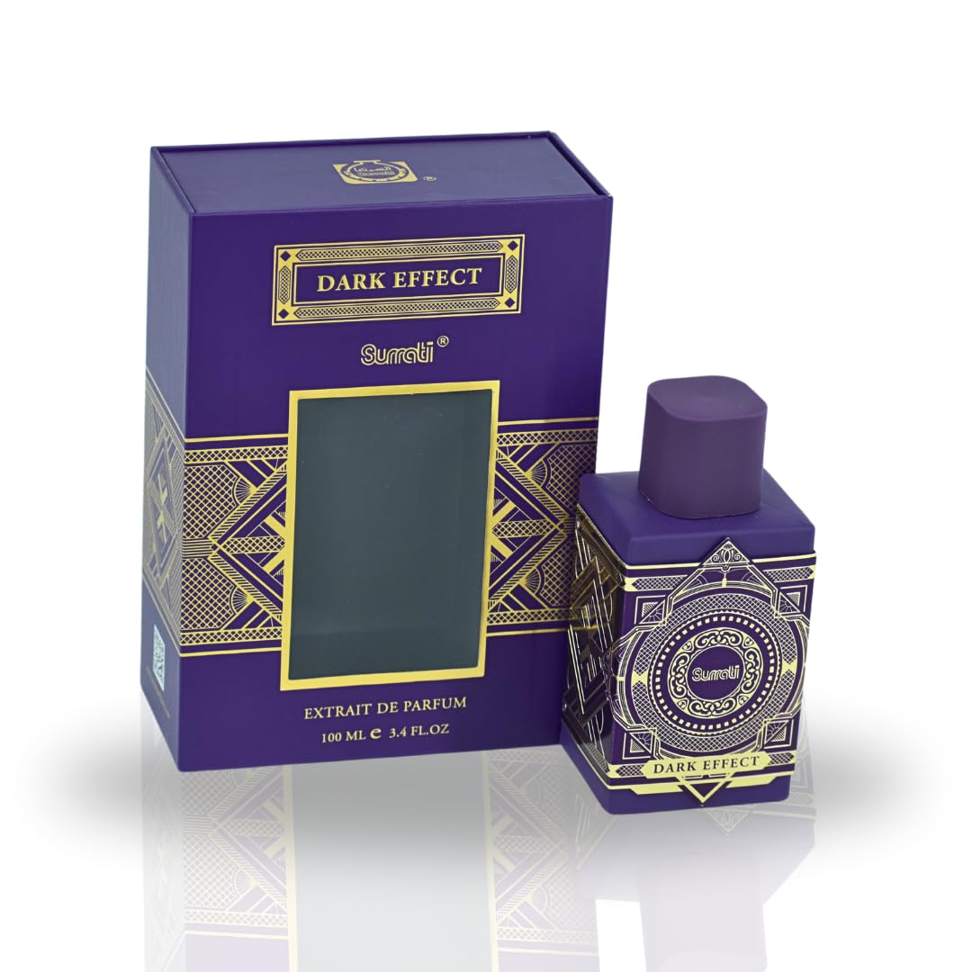 Surrati Dark Effect Arabian Perfume - Exotic Eau de Parfum Spray 100ML | Bergamot, Amber & Musky Notes for All-Day Freshness