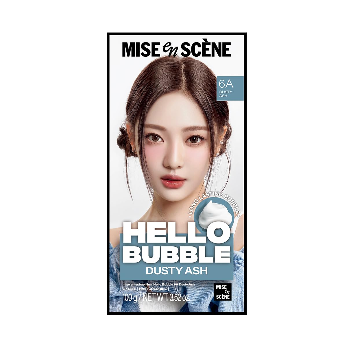 Hello Bubble Hair Color Dye Set - Dusty Ash (6A) | Vibrant Korean Hair Color