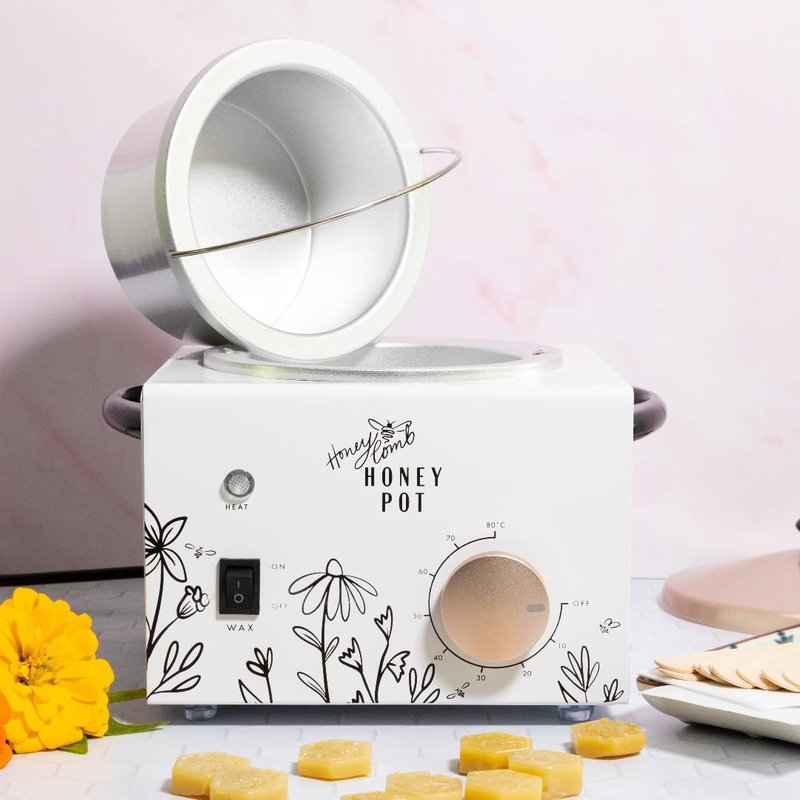 Honeycomb Wax Company Small Honey Pot - Wax Warmer for Hair Removal, 1.5 lbs, Salon Quality for Women, Professionals, and Salon Owners, Adjustable Temperature, Rose Gold
