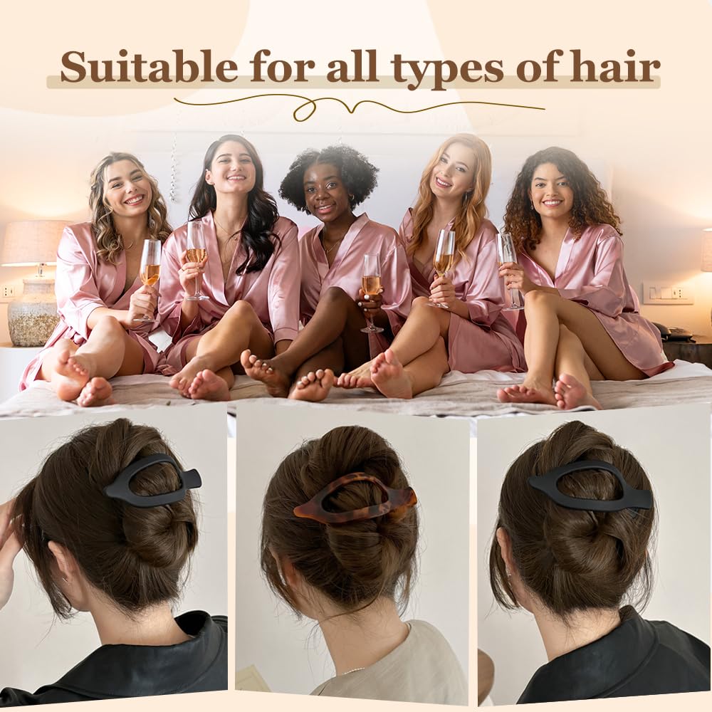 Flat Claw Clips for Women, French Flat Hair Clips for Women Hair, No-Slip Grip Hair Styling Accessories for Women Girls Daily Use (C)