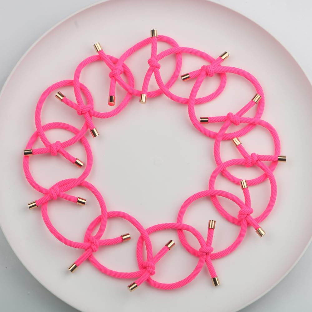 Elastic Hair Ties - Stretchy Rubber Bands for Women | Pack of 12 Black Ponytail Holders