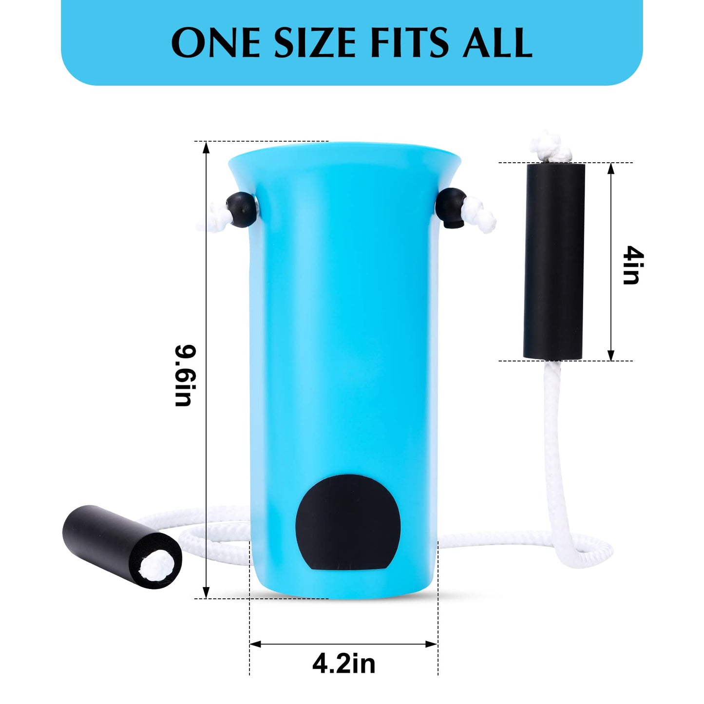 CAidRE Sock Aid - Wide 3.93" Sock Aid with Foam Handles, Sock Aide Device for Elderly, Sock Helper Easy On Easy Off for Regular Socks, Blue