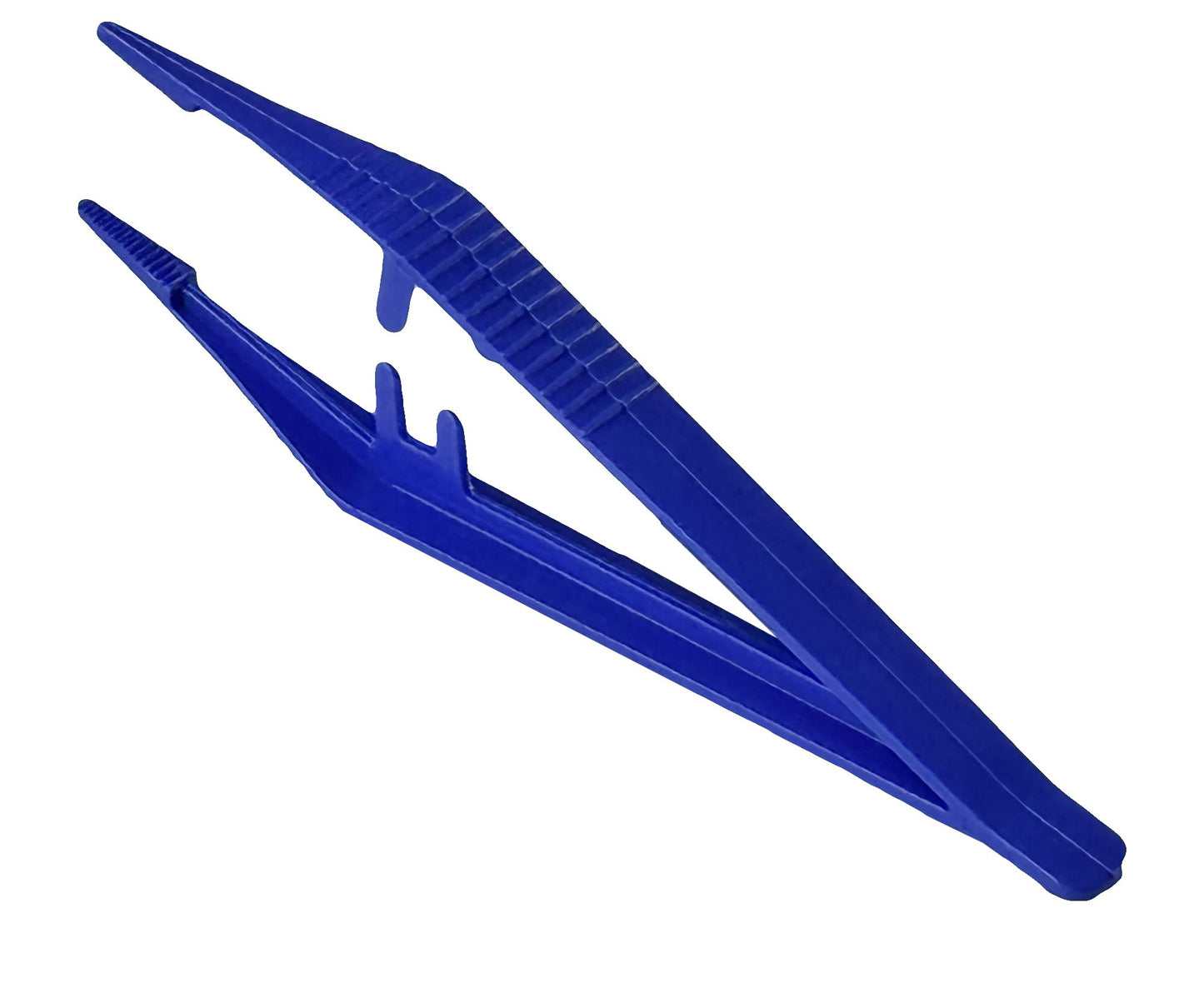 LUERFLEX Disposable Sterile Forceps Tweezers 5inch 125mm length Individually Wrapped Transparent Blue Pack of 12