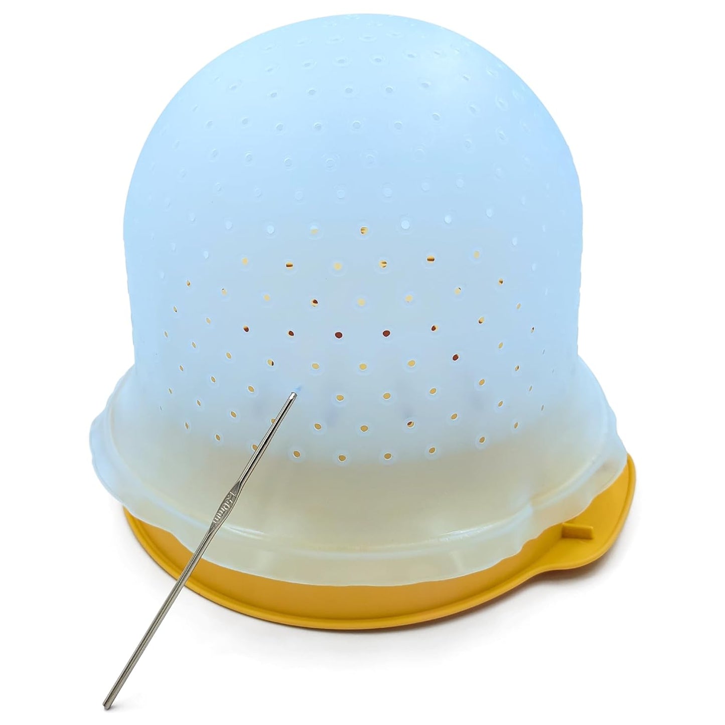 Losaria 9-Piece Hair Highlighting Kit - Reusable Silicone Cap with Holes for DIY Hair Dyeing | Perfect for Frosting Highlights