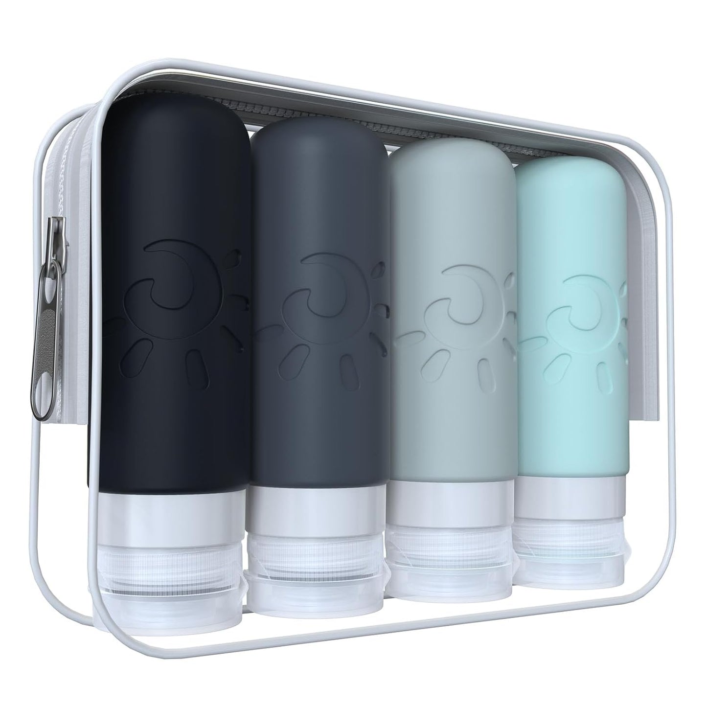 Zafit Travel Bottles - TSA Approved 3oz Leak Proof Toiletry Containers | Refillable Liquid Travel Accessories (Multicolor)