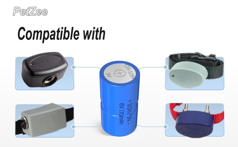 2CR1/3N 170mAh Battery Compatible with Pet Stop, and Dog Guard, Perimeter and Extreme Dog Collars, 4PK