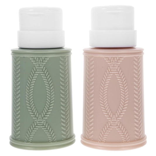 Refillable Pump Bottles for Nail Polish Remover - Leak-Proof 2 Pack | Empty Liquid Dispensers
