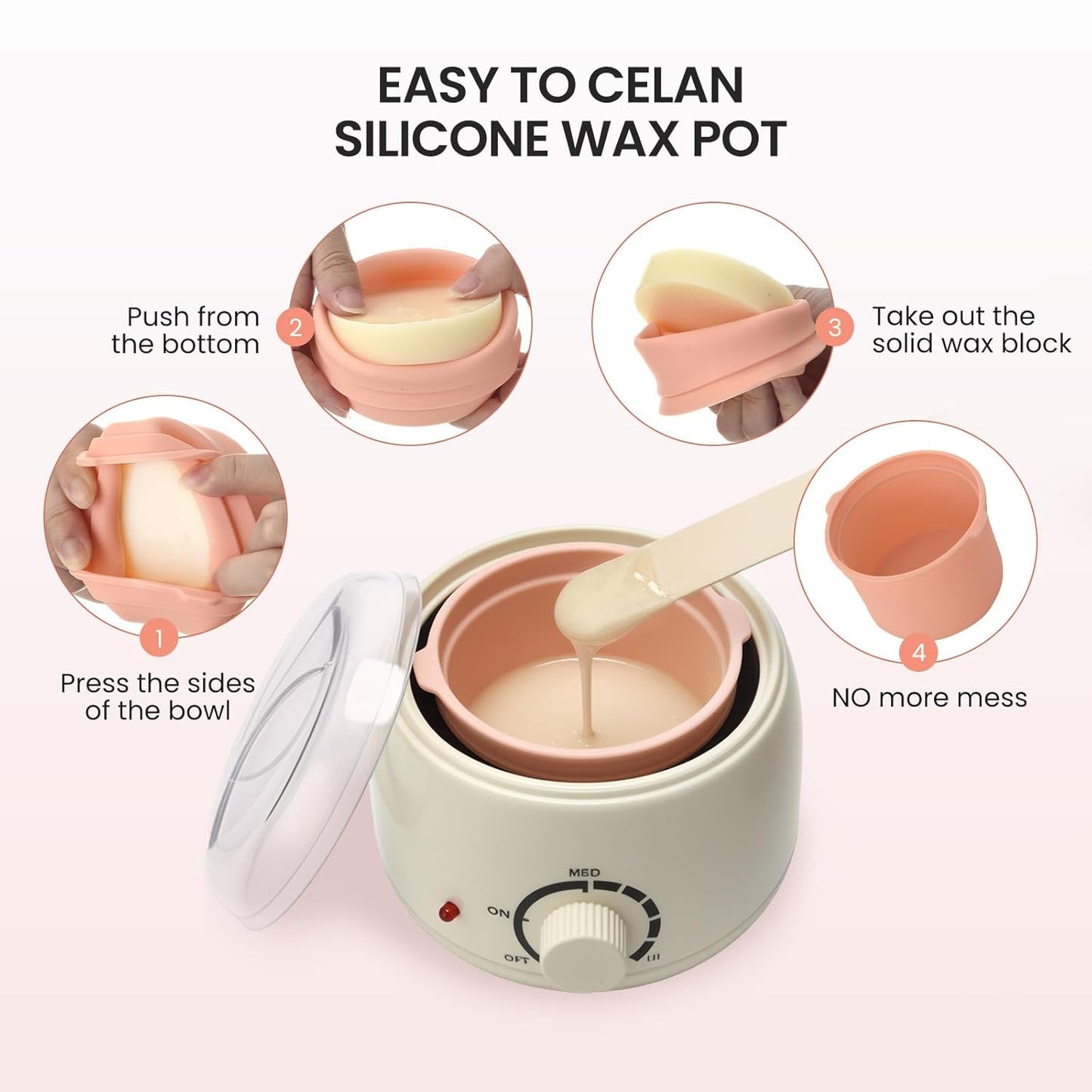Mini Waxing Kit for Women - 250ml Hard Wax for Hair Removal | Ideal for Bikini, Underarms, Eyebrows, Sensitive Skin