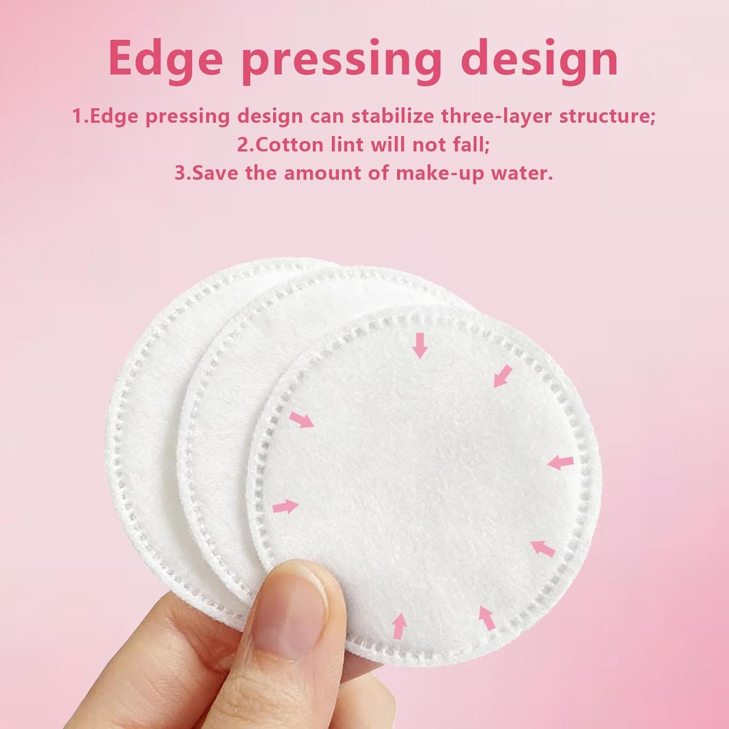 Cotton Rounds - Hypoallergenic Makeup Remover Pads, Lint-Free | 150 Pcs Boxed, 100% Pure Cotton
