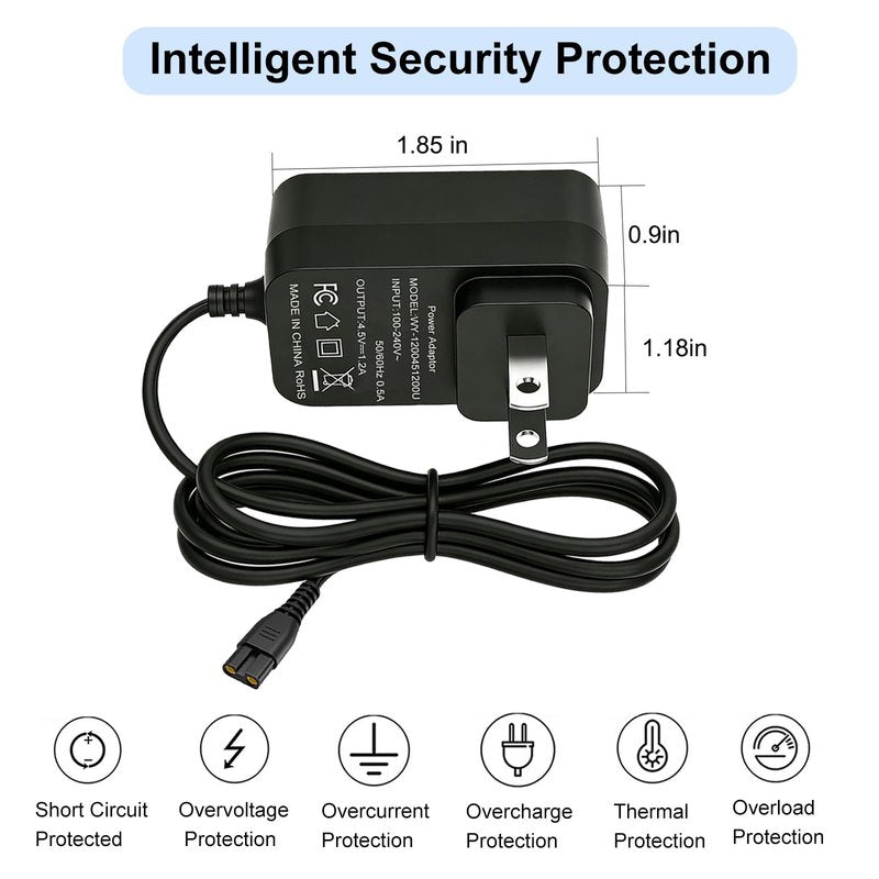 4.5V Charger Cord for BaByliss PRO Clipper & Trimmer FX870 FX788 FX787 FXSSM FX820 FX726 FX825, Power Adapter for BaByliss Barberology