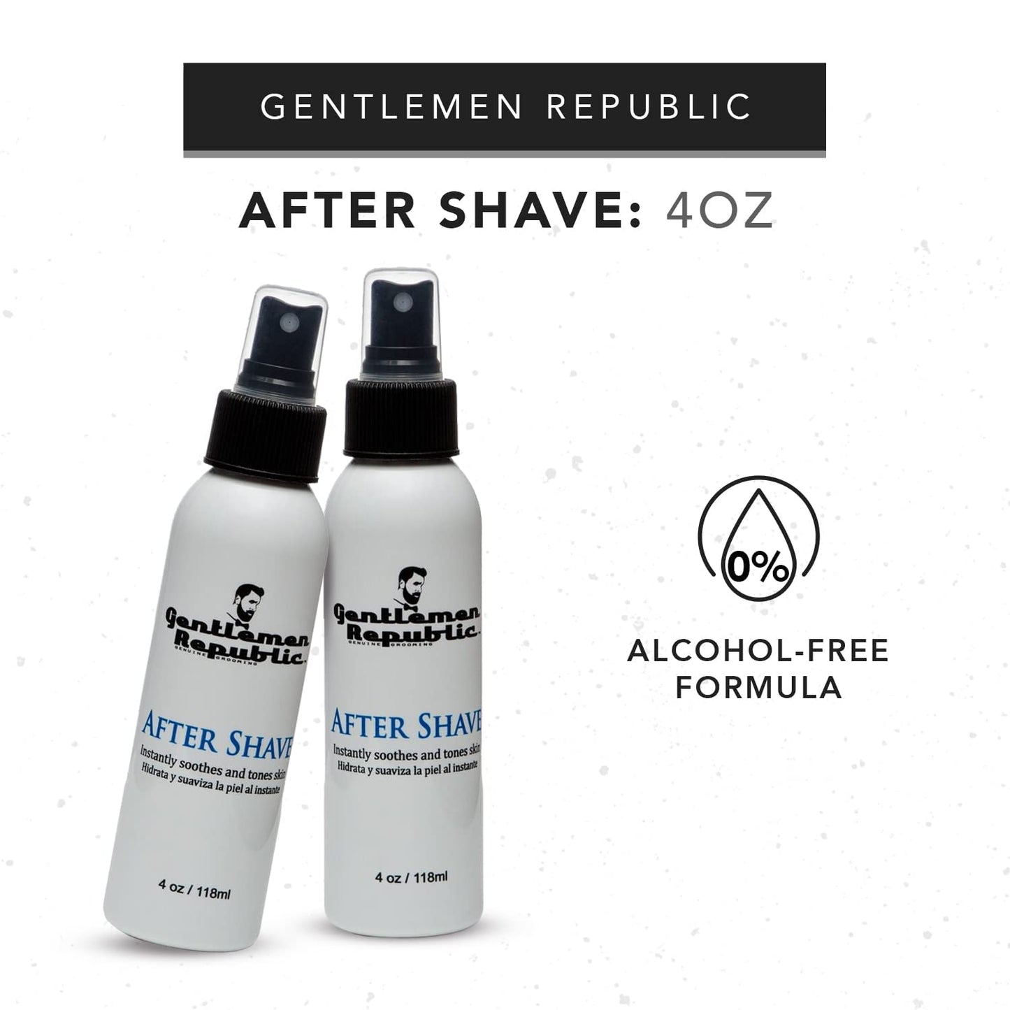 Gentlemen Republic Shaving Kit - Shaving Gel and After Shave Combo Pack - Alcohol, Lather and Dye Free Clear Shave Gel with Aftershave, 2 Pack