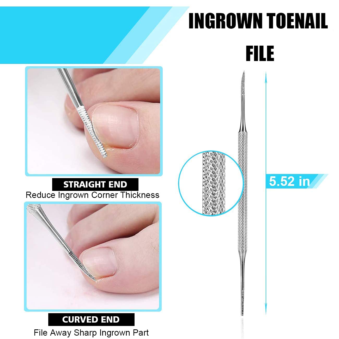 2026 Upgraded Ingrown Toenail Removal Kit, Ingrown Toenail Treatment, Stainless Steel Ingrown Toenail Corrector, Surgery Grade Ingrown Toenail Tool Tool By Dualeco
