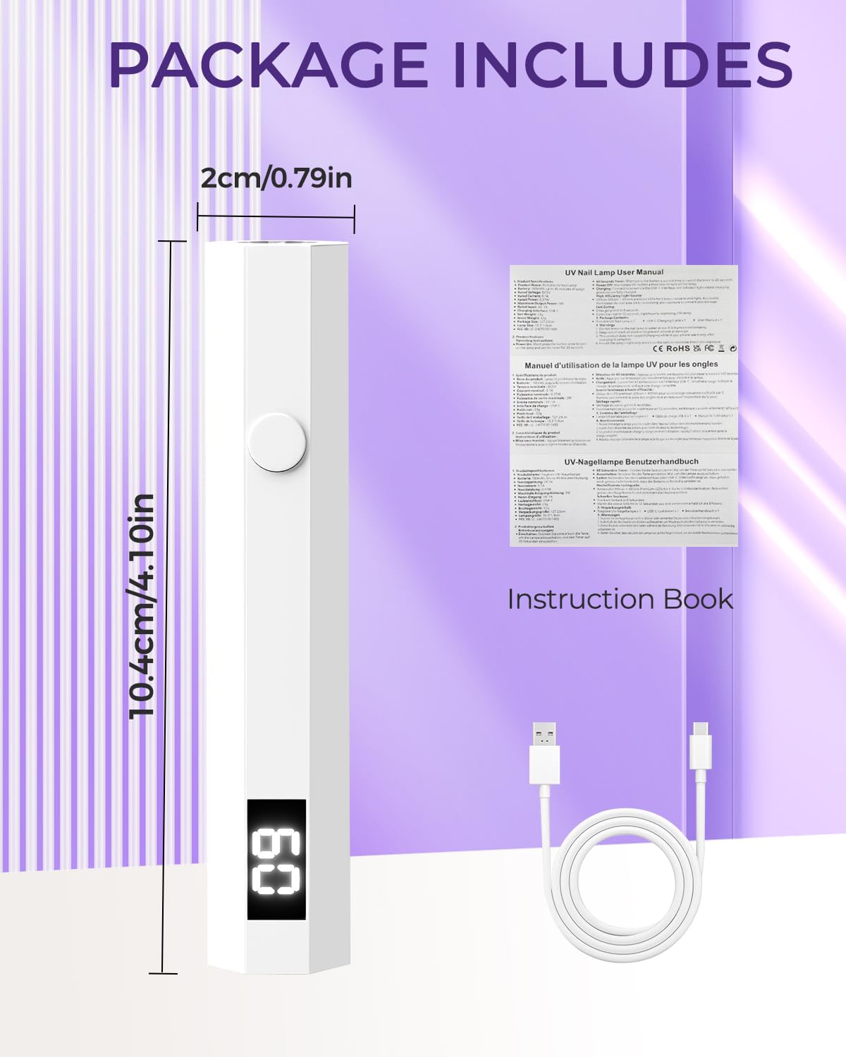 mlogiroa Mini UV Light for Nails with 2 Timer Settings
