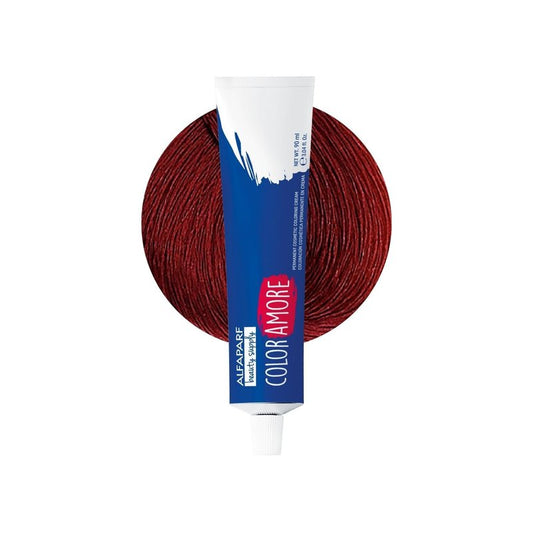 ALFAPARF MILANO Color Amore Permanent Hair Color Cream 90ml, Professional Hair Dye, Low Ammonia Formula, Long Lasting Color, Gray Coverage, Shade 6.66 Dark Intense Red Blonde
