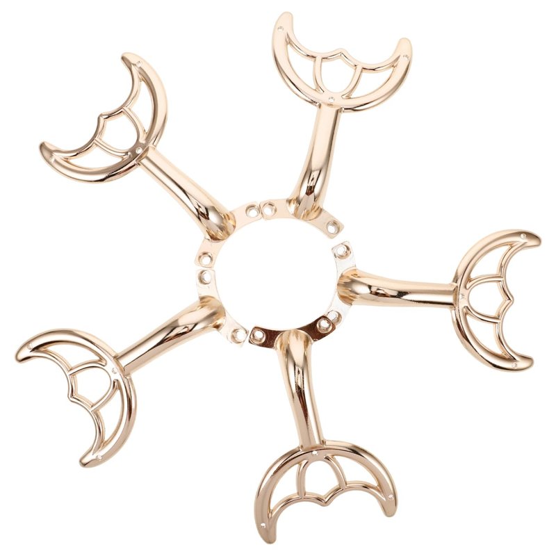 Housoutil Ceiling Fan Blade Arms, 5PCS Metal Ceiling Fan Blade Brackets, Alloy Replacement Support Arms, Mounting Bracket Kit Holder for Repairing Easy Installation (Electroplated Gold)