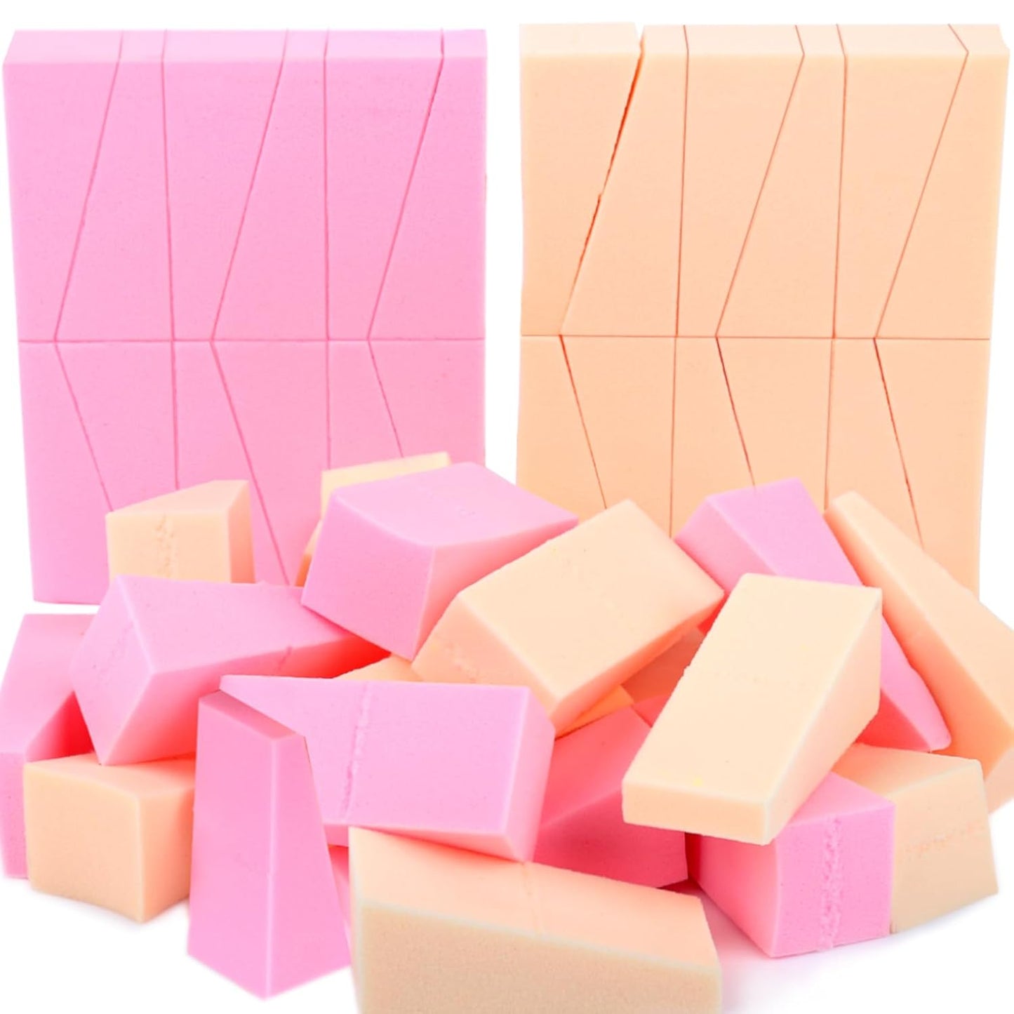 Makeup Sponges - 48 Latex-Free Wedge Applicators for Liquid Foundation | Ideal for Festival Makeup