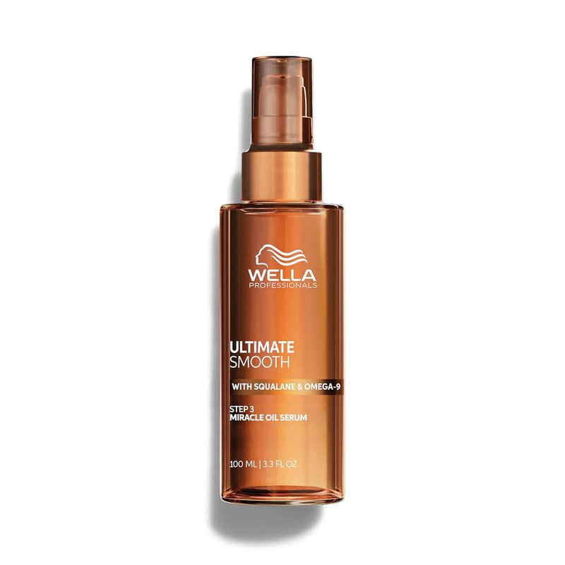 Wella Professionals ULTIMATE SMOOTH Miracle Oil Serum for Dry, Frizzy Hair - Nourishing Squalane & Omega 9 | Heat Protectant, Color Safe
