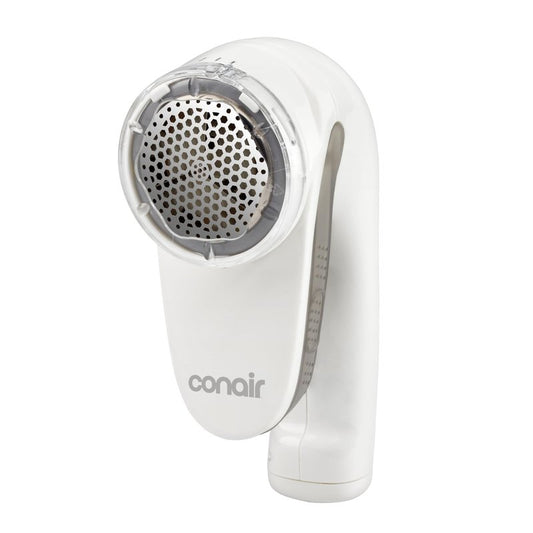 Conair Fabric Shaver and Lint Remover, Rechargeable Portable Clothes Shaver with 3 Settings, Fuzz Remover for Sweaters, Clothing, and Furniture, Large 2-Inch Shaving Head, White
