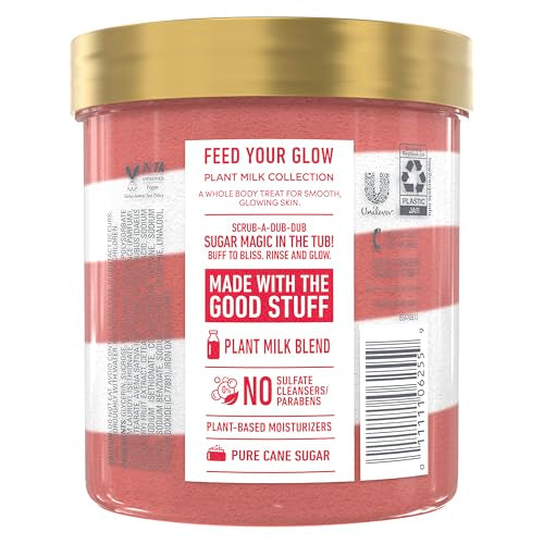 Dove Oat Milk & Berry Brulee Sugar Body Scrub 15 oz - Exfoliating & Hydrating
