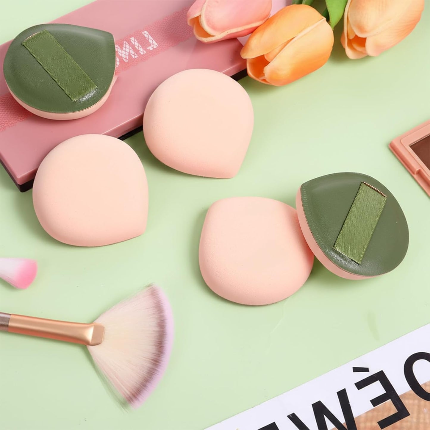 Makeup Sponges - 5 Pcs Latex-Free Foundation Applicators | Soft, Reusable Cushion Puff for Liquid Makeup