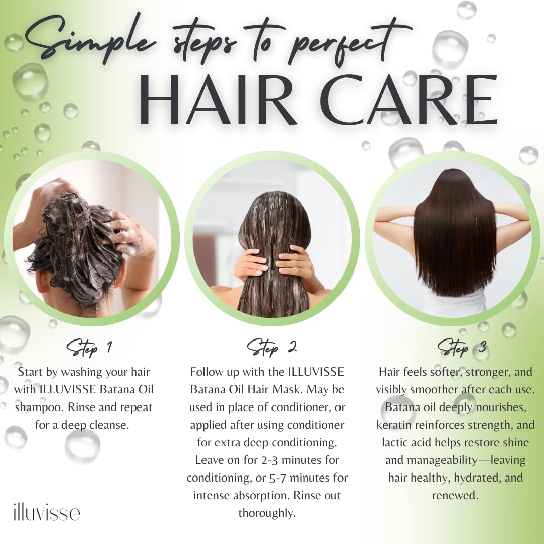 Batana Oil Hair Mask - Deep Conditioning Keratin & Lactic Acid Formula for Thicker, Fuller Hair | 500ml
