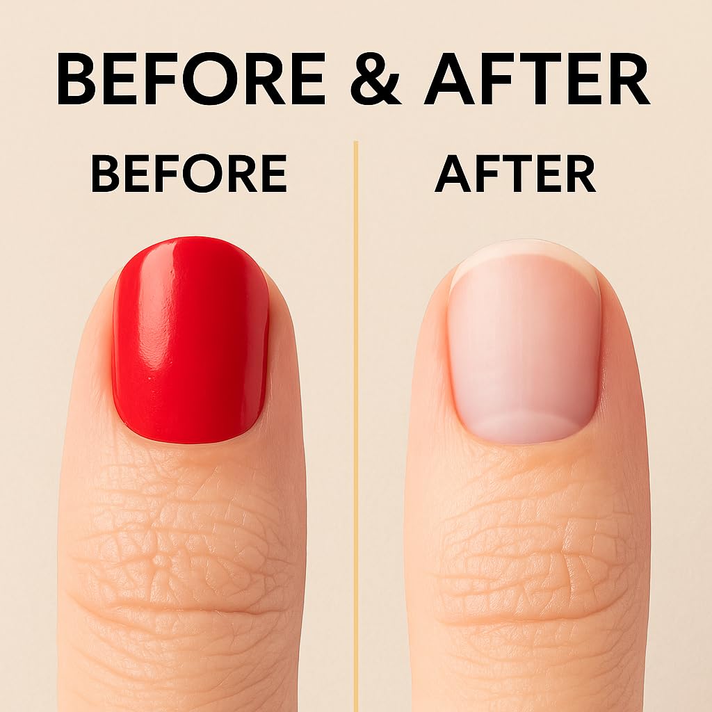 Non-Acetone Nail Polish Remover, 6 fl oz – Gentle Formula for Natural & Artificial Nails, Removes Gel, Glitter, Acrylics, Safe for Sensitive Skin, Salon Quality