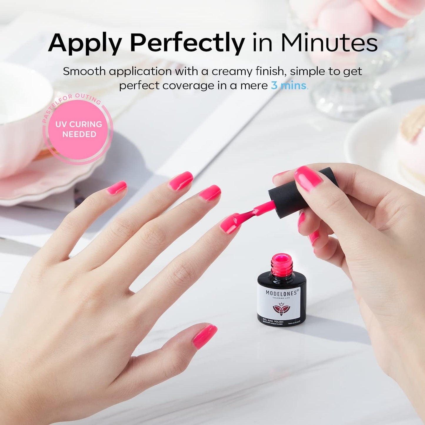 Pink Gel Nail Polish Set - 6 Pastel & Neon Shades for DIY Nail Art | Summer 2026 Collection
