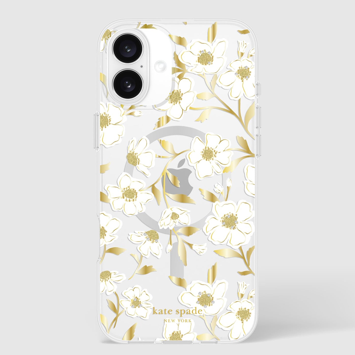 kate spade new york iPhone 16 Plus Case - Compatible with MagSafe - Designer Phone Case - Sunshine Floral Gems
