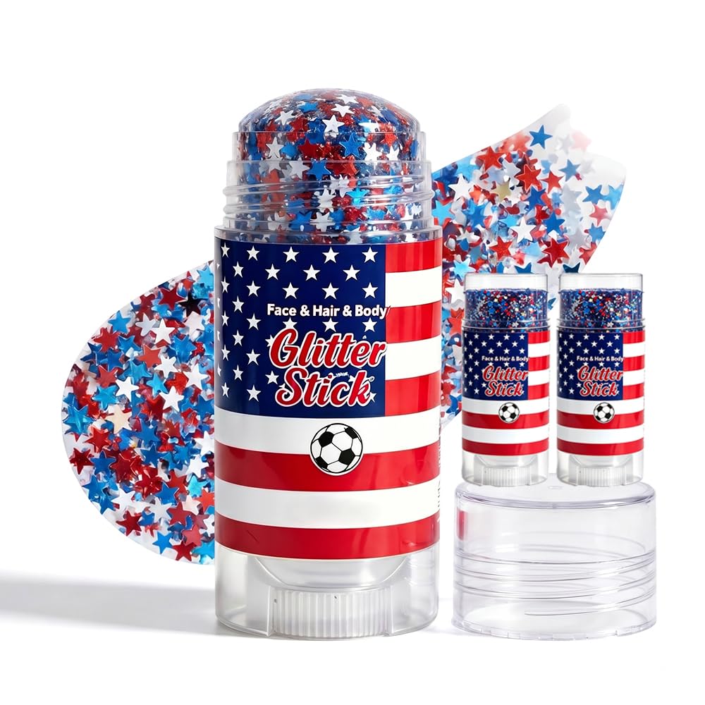 Face Paint Stick for Sports Fans - Washable Red, White & Green Body Paint for Baseball & Soccer Games | 2026 Design