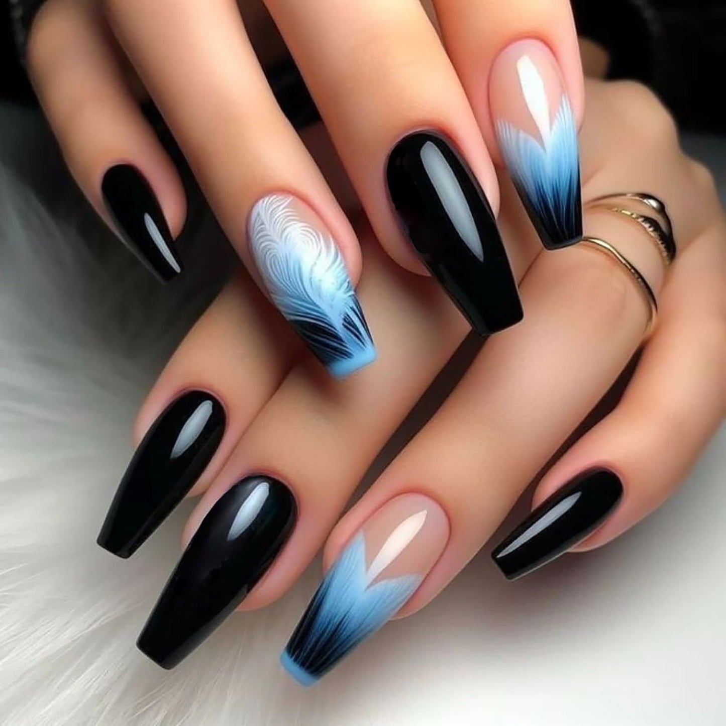 Mushroom Press-On Nails - Medium Flower Fantasy Design | Glossy Full Cover Ballet Shaped Fake Nails for Women
