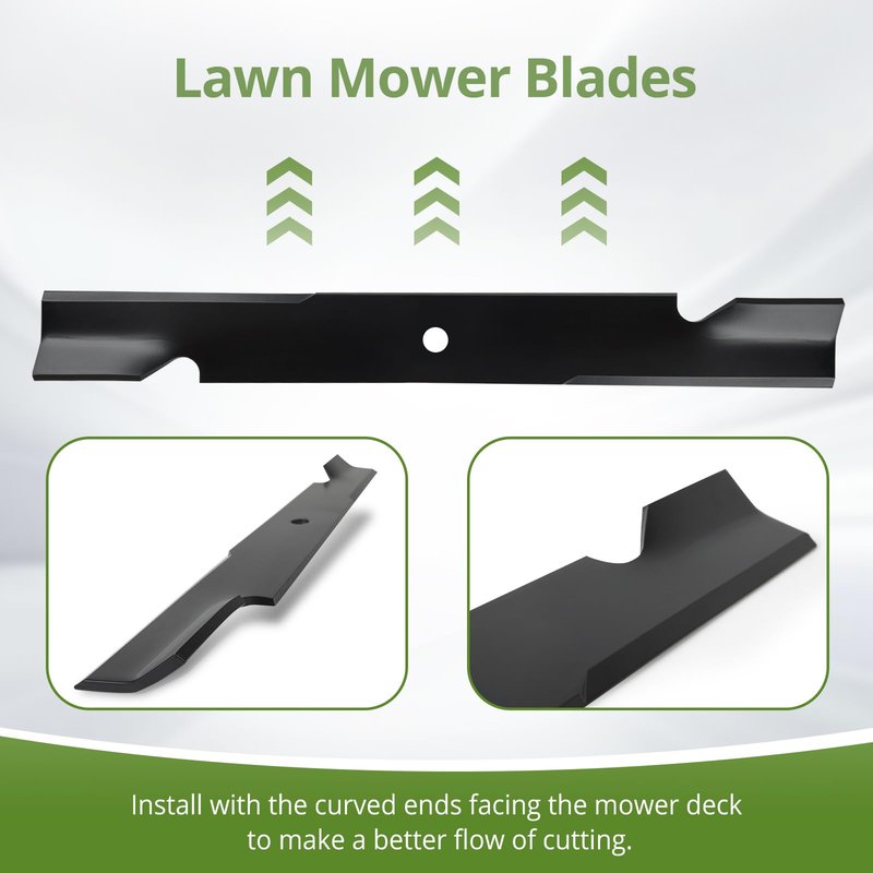 ranwin Replacement Lawn Mower Blades 5101755S – Compatible with Ferris 5020842, 5101755, 20842S, Sc ag 48111, 481708, 481712, Simplicity 5022808ASM – Fits 61-Inch Deck Mowers
