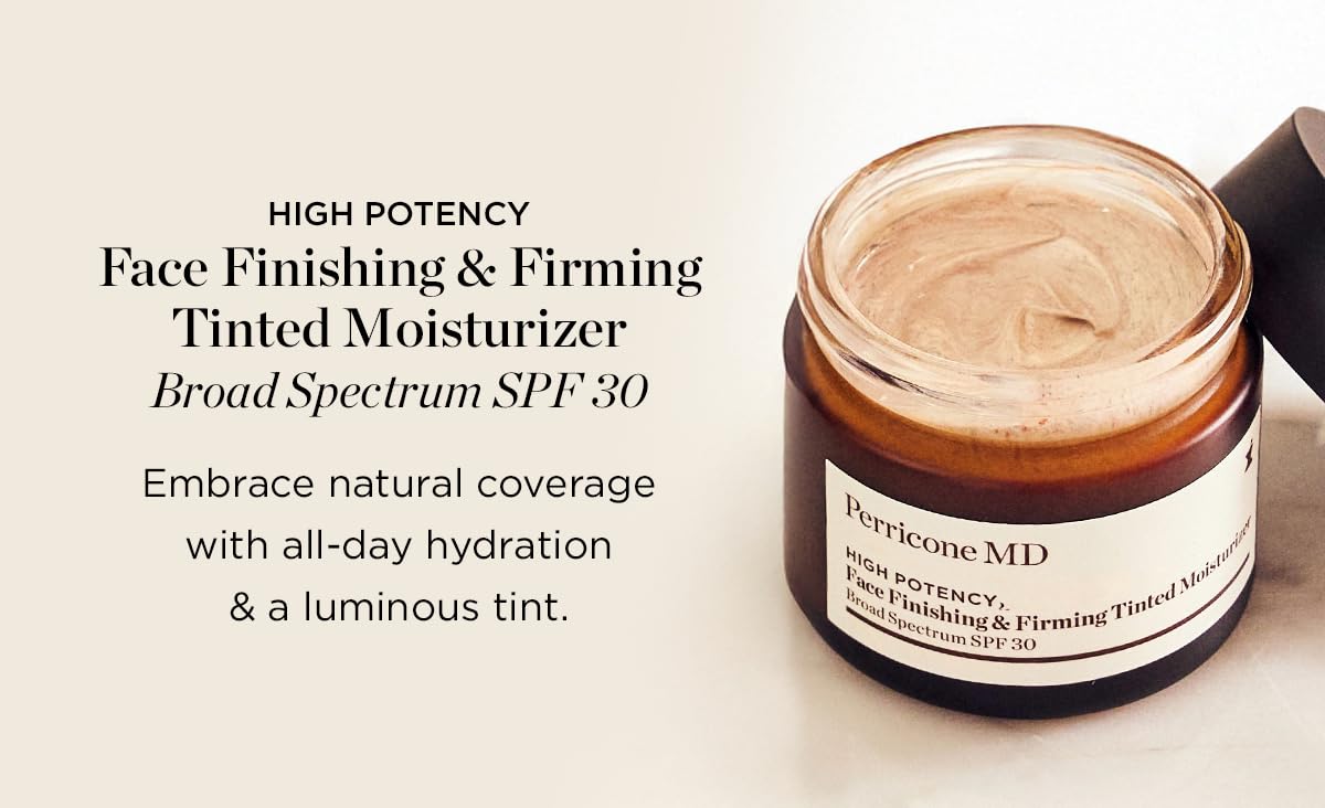 Perricone MD Tinted Moisturizer with SPF 30 - Lightweight, Oil-Free Face Finishing & Firming Formula | 2 fl oz