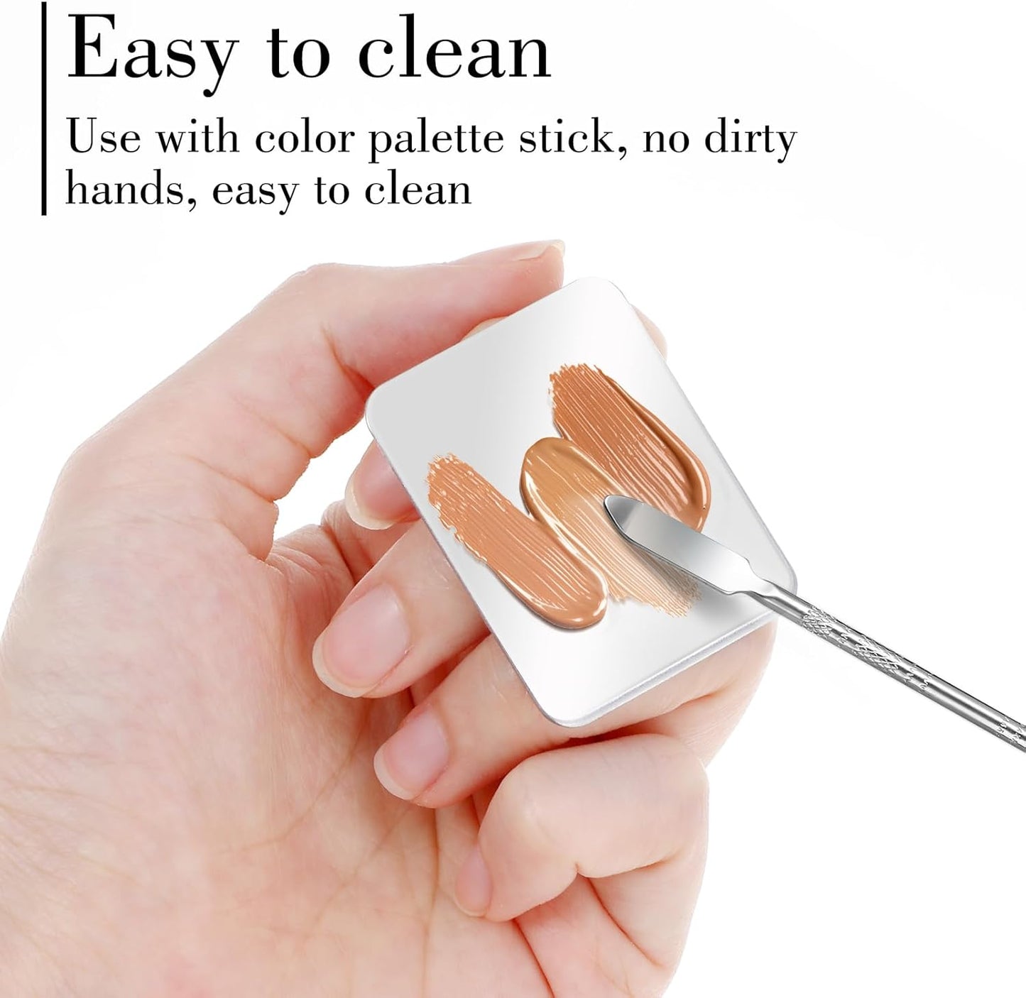 Makeup Mixing Palette - Stainless Steel Foundation Spatula & Nail Art Tool | Versatile Design for Professionals