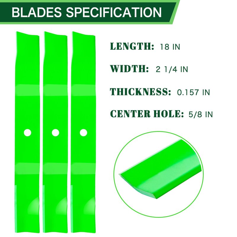 TENGMUJX 52 Inch Deck Mower Blades Fit for Ariens IKON X Edge IKON XL Gravely ZTX ZT XL Lawn Mower Replaces OEM 04771200 00450300 04794400 70716200 6 Pack