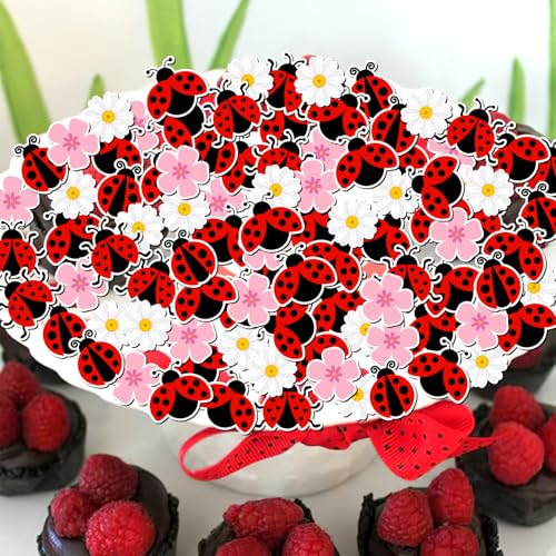 200pcs Ladybug Confetti Decorations for Parties & Showers