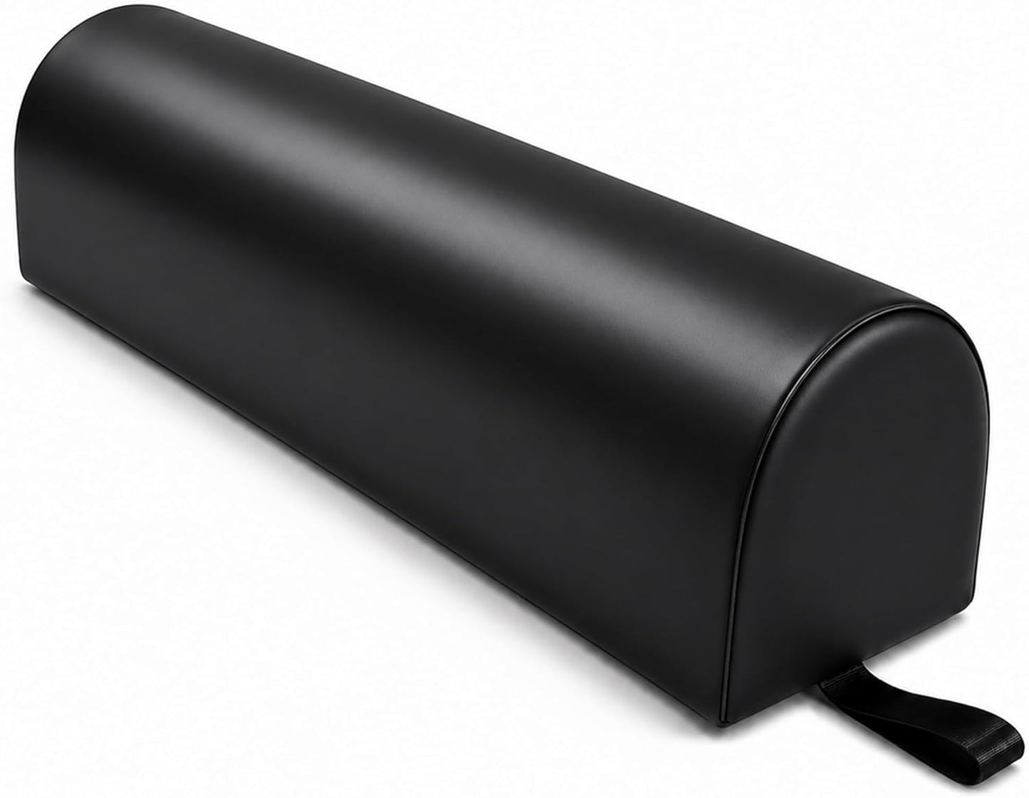 Massage Bolster Pillow - 3/4 Round Support Cushion for Spa & Therapy | 22 x 7 x 7 Inch, Black