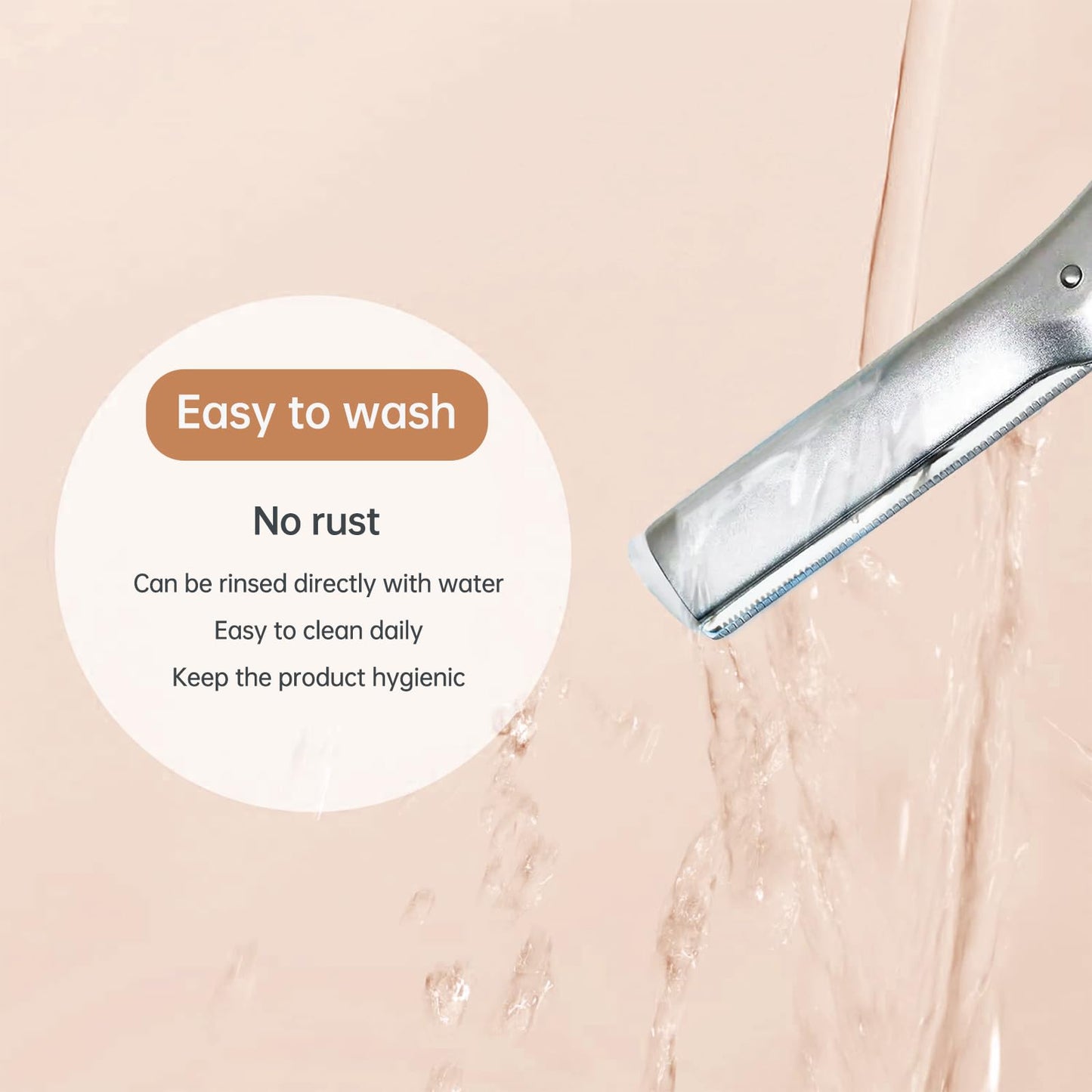 Facial Razor Replacement Blades Be suitable for Twee zerman Stainless steel blade.Pack of 5(No handle included)