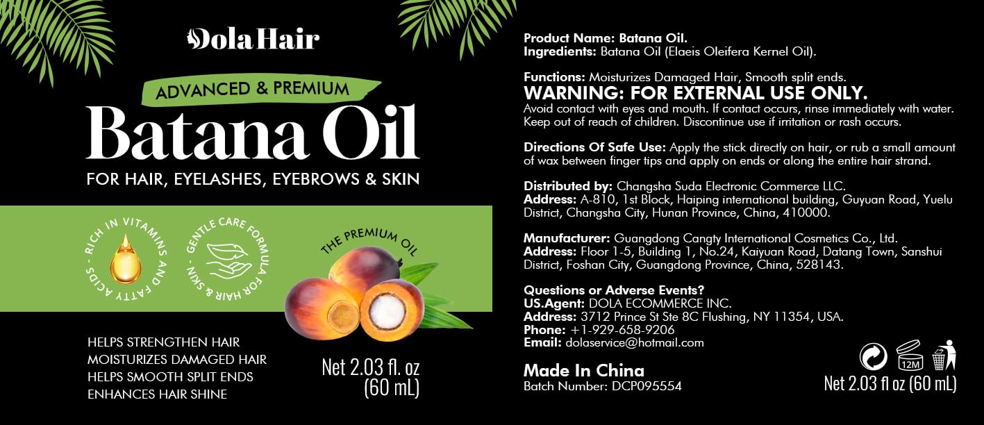 Dolahair Batana Oil for Hair Growth Organics Pure Batana Hair Oil 100% Natural Batana Oil Nourishes Damaged Hair Natural Hair Growth Oil and Conditioner Batana Hair Oil 2.02 Fl Oz