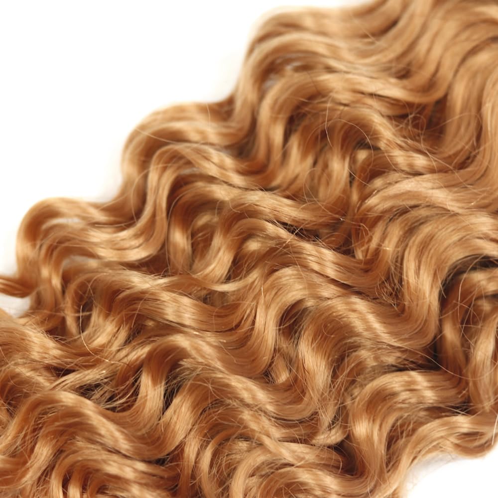 #27 Bundles Human Hair Blonde Bundles Human Hair #27 Deep Wave Bundle 22 inch Blonde Deep Wave Bundle