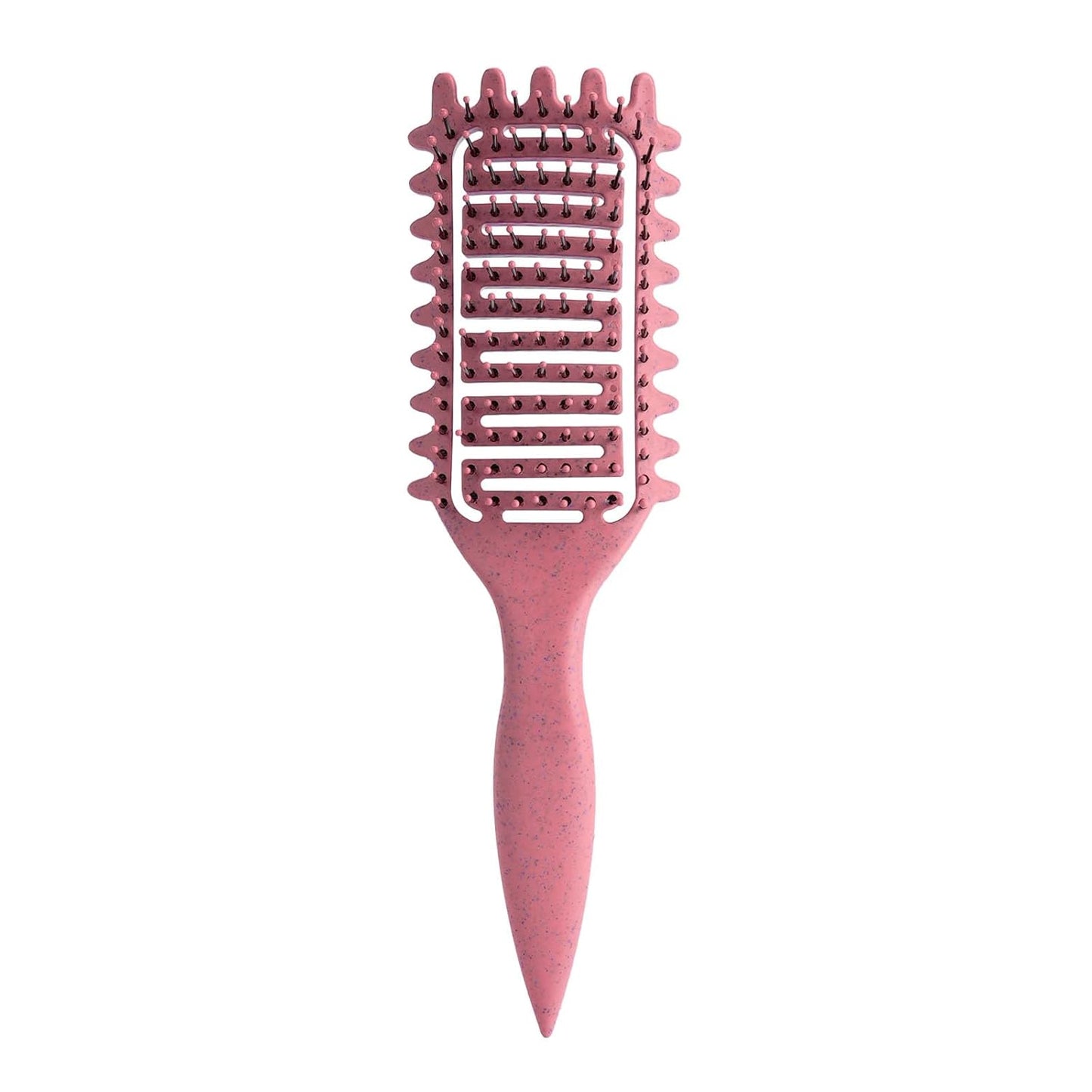 Curl Defining Brush for Curly Hair - Vented Detangling Brush for Wet & Dry Styling | Lightweight Yellow Design