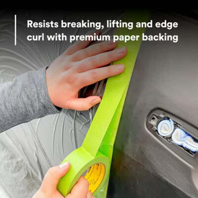 3M 233+ Green Masking Tape 26334, 0.75" x 60.1 yd, Pack of 12 Rolls – High-Performance Automotive and Industrial Painter's Tape