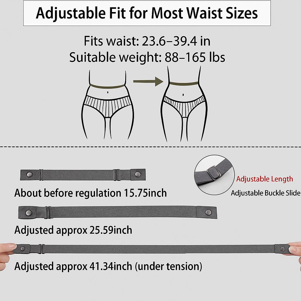 3 PCS No Buckle Elastic Belt for Men and Women, Invisible Buckle-Free Stretch Belt with Adjustable Fit, Comfortable Waistband for Jeans, Pants, Travel, and Daily Wear Grey,Coffee,Blue