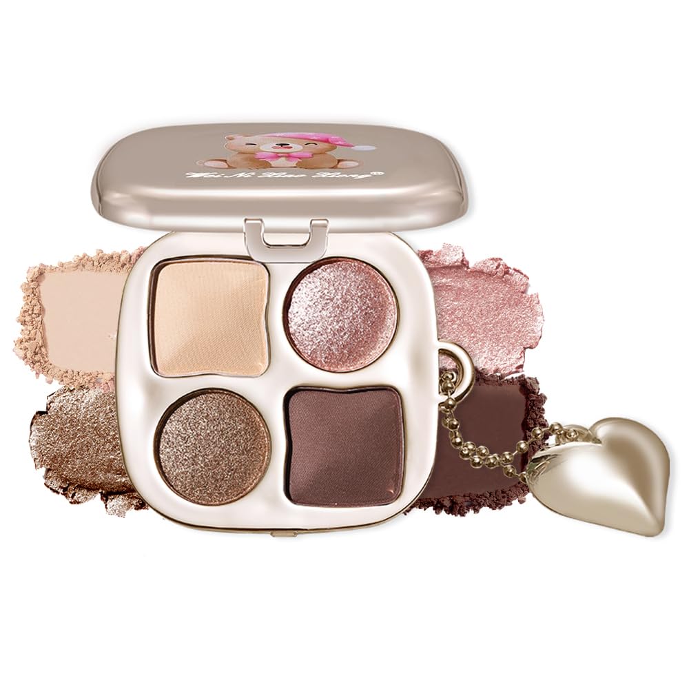 Warm Neutral Nude Eyeshadow Palette - Matte & Shimmer, High Pigment | Mini Everyday Makeup for All Eye Colors
