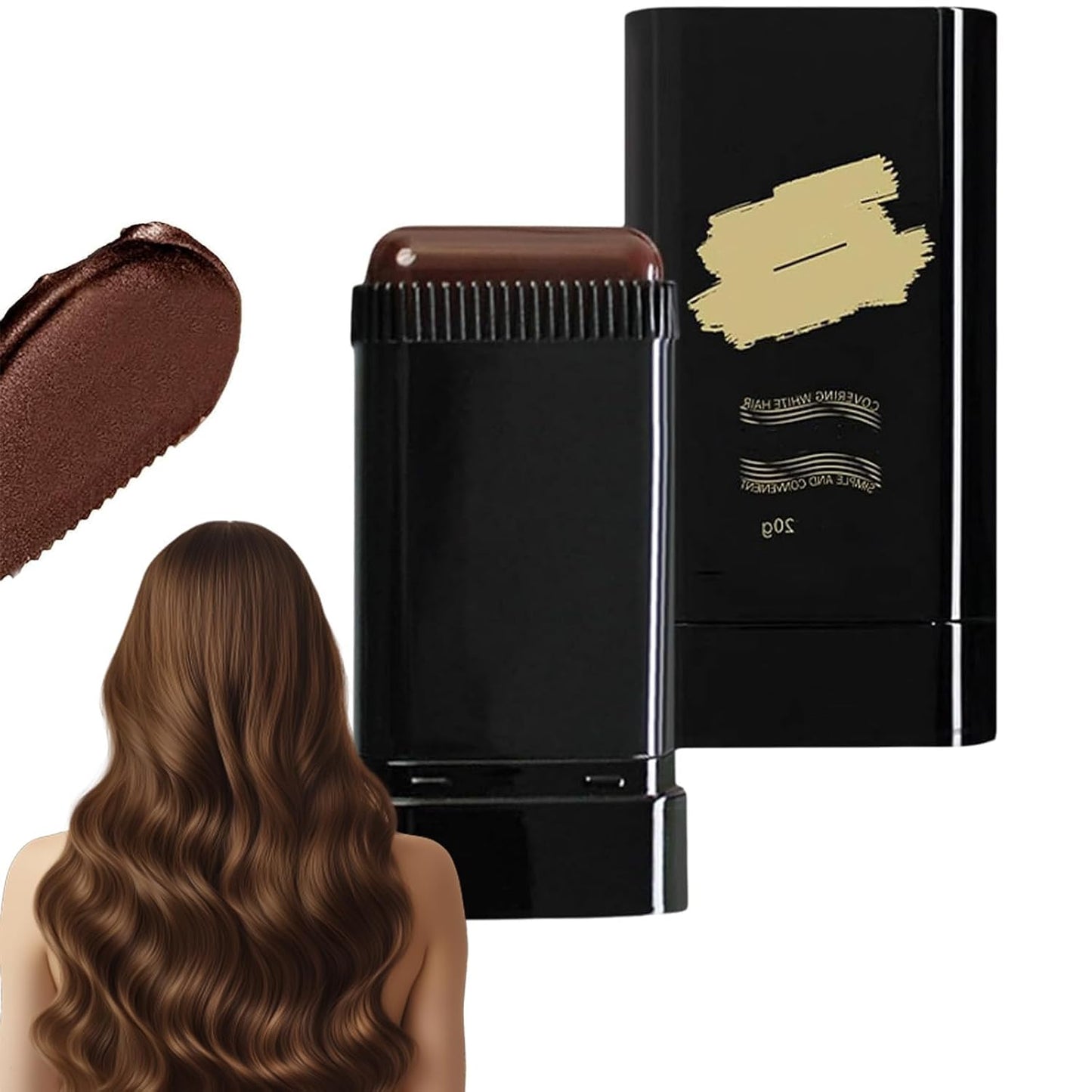 Long-Lasting Hair Dye Comb | Instant Hair Color Stick for Men & Women - 20g